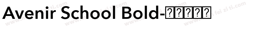 Avenir School Bold字体转换